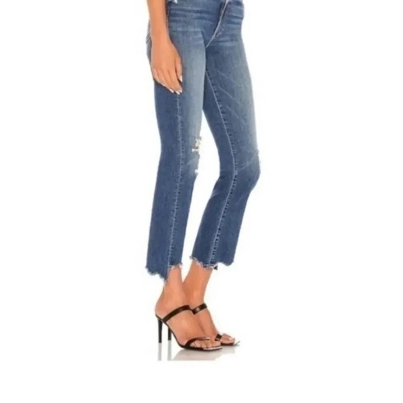 Mother The Insider Crop Step Chew Wash Dancing On Coals 32 distressed raw hem - Picture 2 of 8